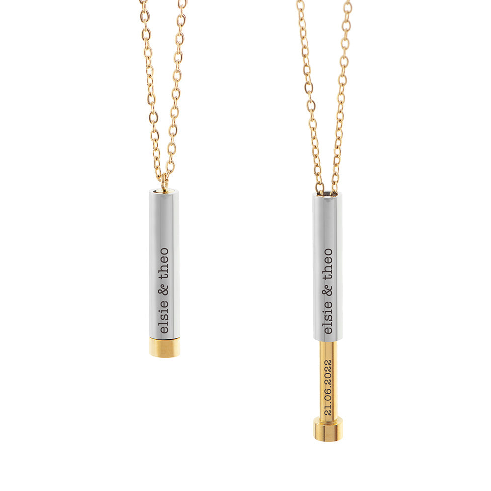 Personalised Gold & Silver Hidden Message Capsule Women’s Necklaces: 5 - Necklaces By Gift Moments