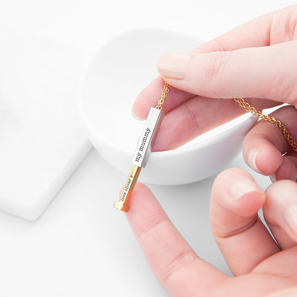 Personalised Gold & Silver Hidden Message Capsule Women’s Necklaces: 4 - Necklaces By Gift Moments