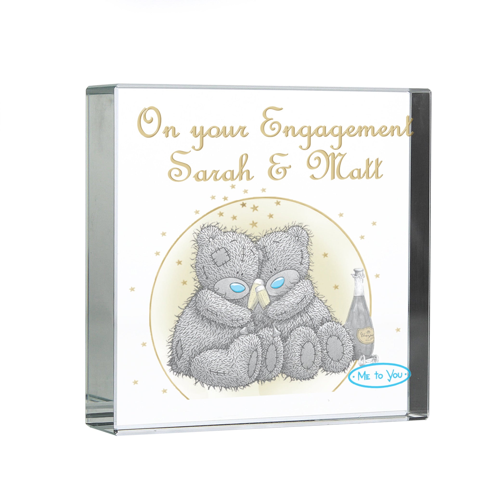 Personalised Me To You Gold Stars Crystal Token: 3 - Crystal Tokens