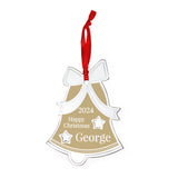 Personalised Golden Christmas Bell Decoration: 5 - Christmas Decorations By Gift Moments