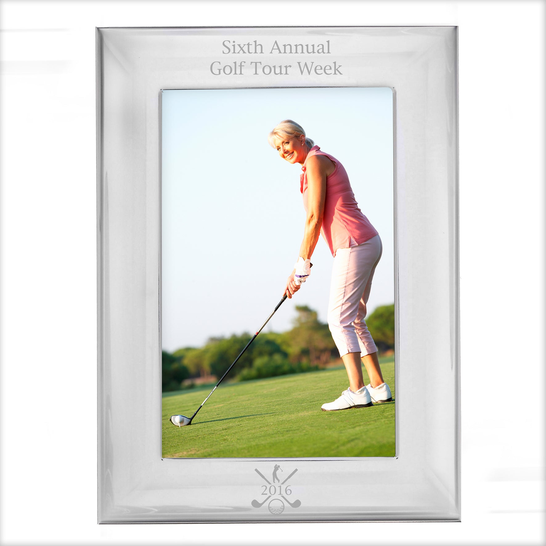 Personalised Golf 6x4 Silver Photo Frame: 2 - Photo Frames By Gift Moments