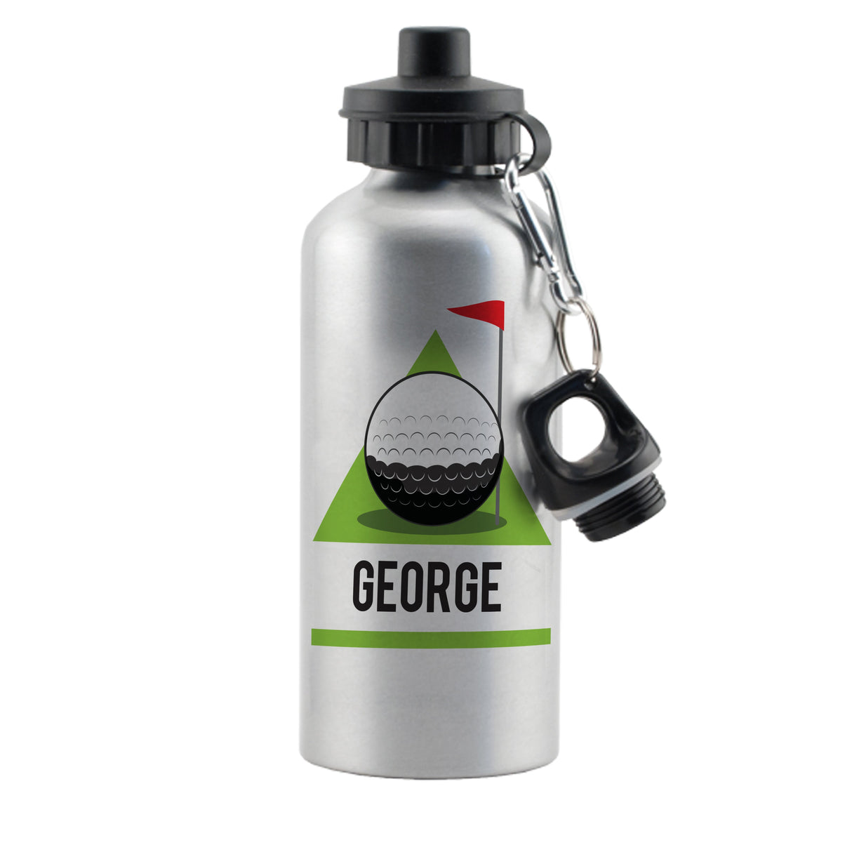 Personalised Golf Green Drinks Bottle: 2 - Water Bottles By Gift Moments