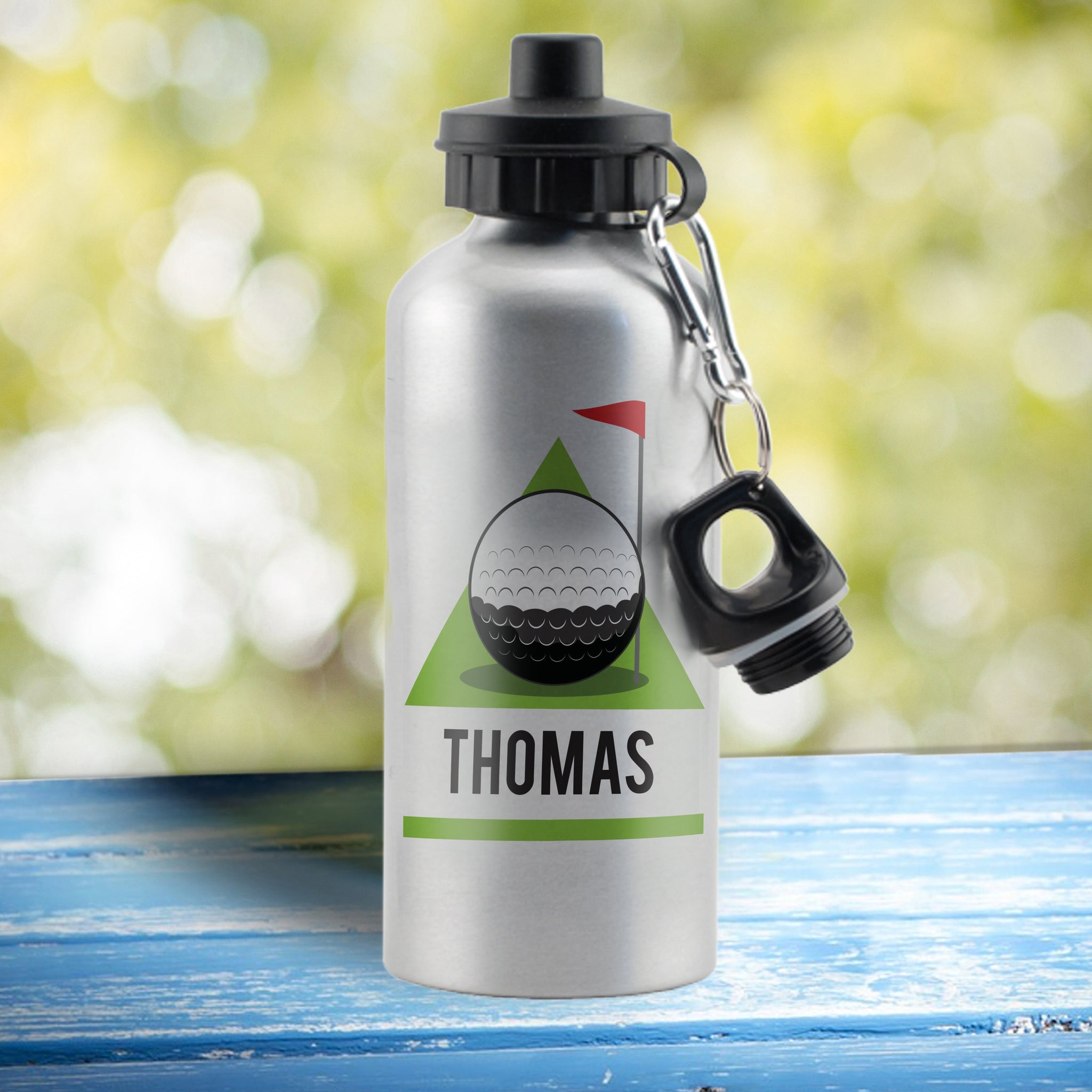 Personalised Golf Green Drinks Bottle: 1 - Water Bottles By Gift Moments