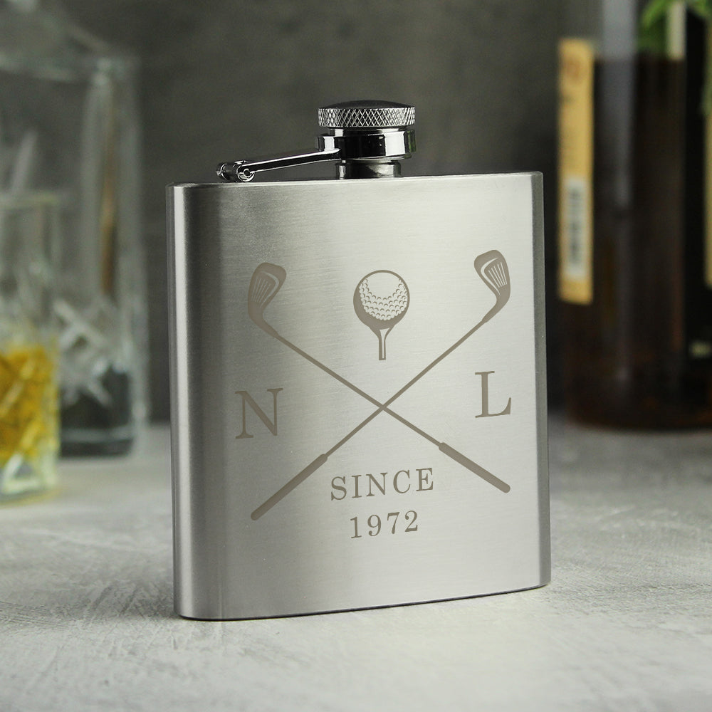 Personalised Golf Hip Flask: 3 - Hip Flasks By Gift Moments
