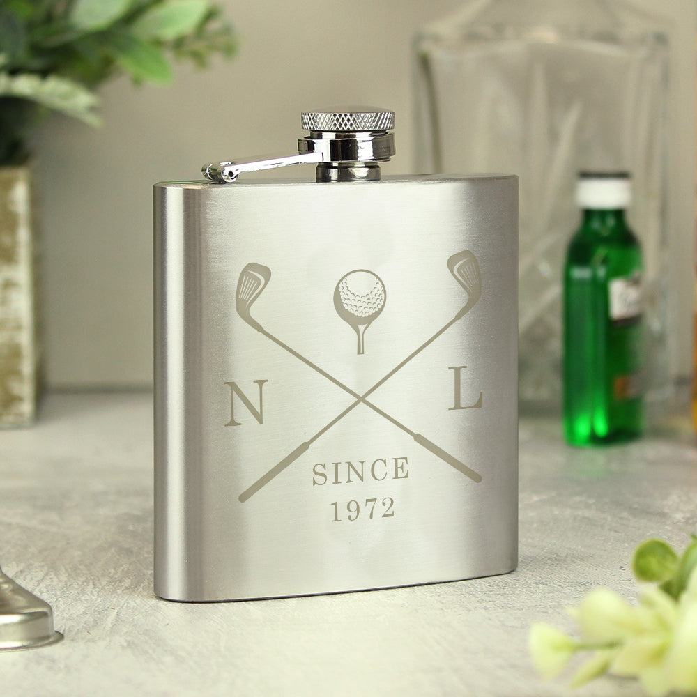 Personalised Golf Hip Flask: 6 - Hip Flasks By Gift Moments
