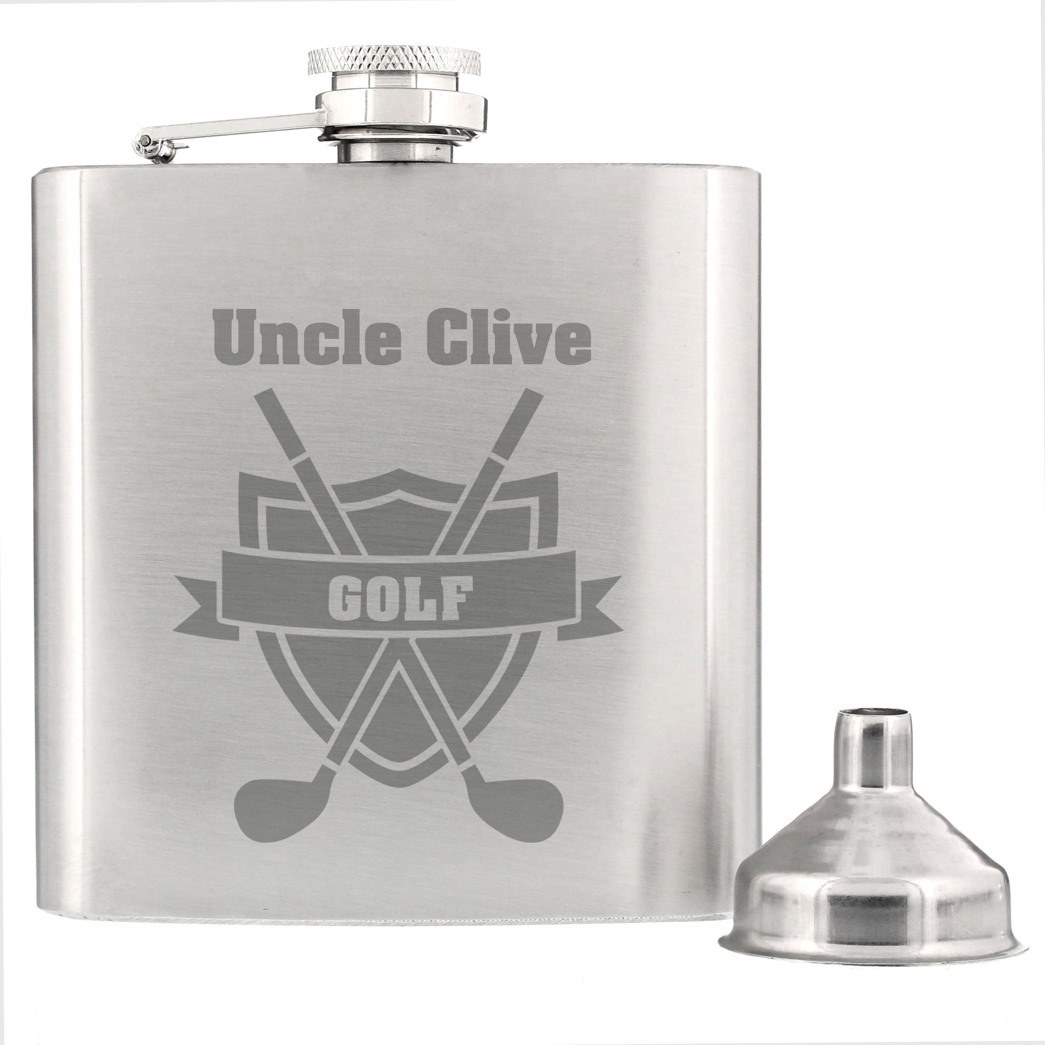 Personalised Golf Hip Flask: 3 - Hip Flasks By Gift Moments
