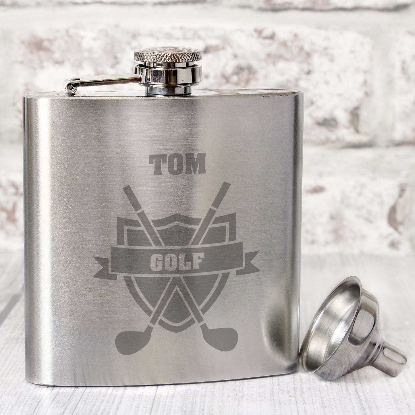 Personalised Golf Hip Flask: 1 - Hip Flasks By Gift Moments