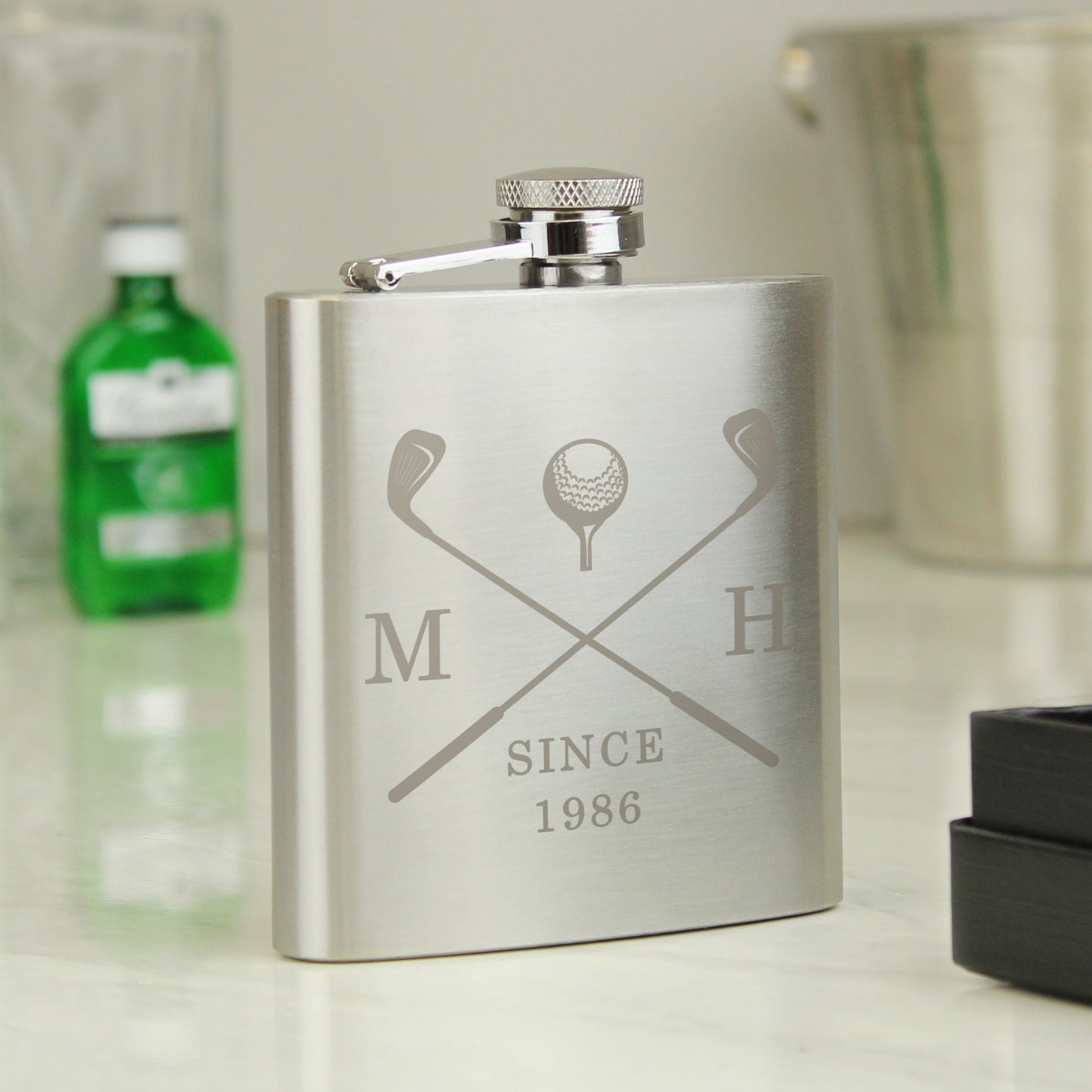 Personalised Golf Hip Flask: 1 - Hip Flasks By Gift Moments