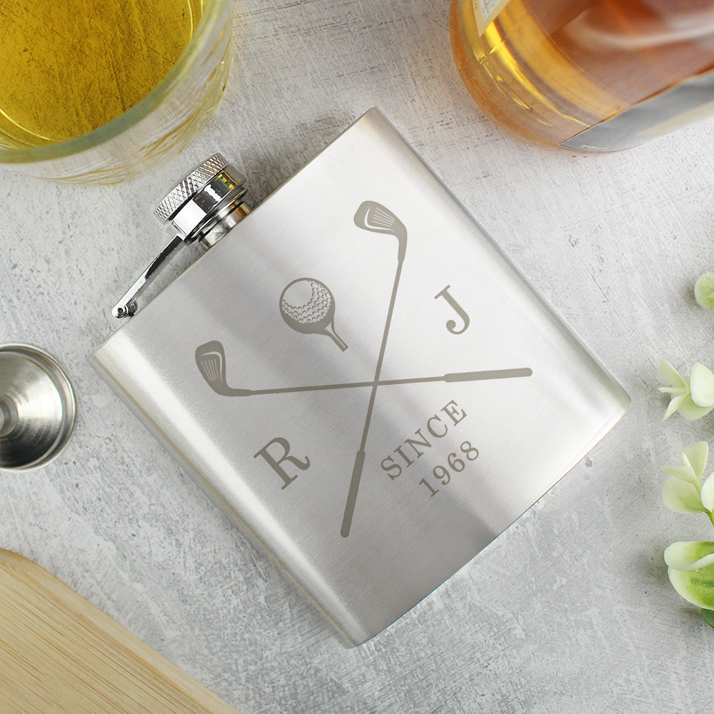 Personalised Golf Hip Flask: 4 - Hip Flasks By Gift Moments