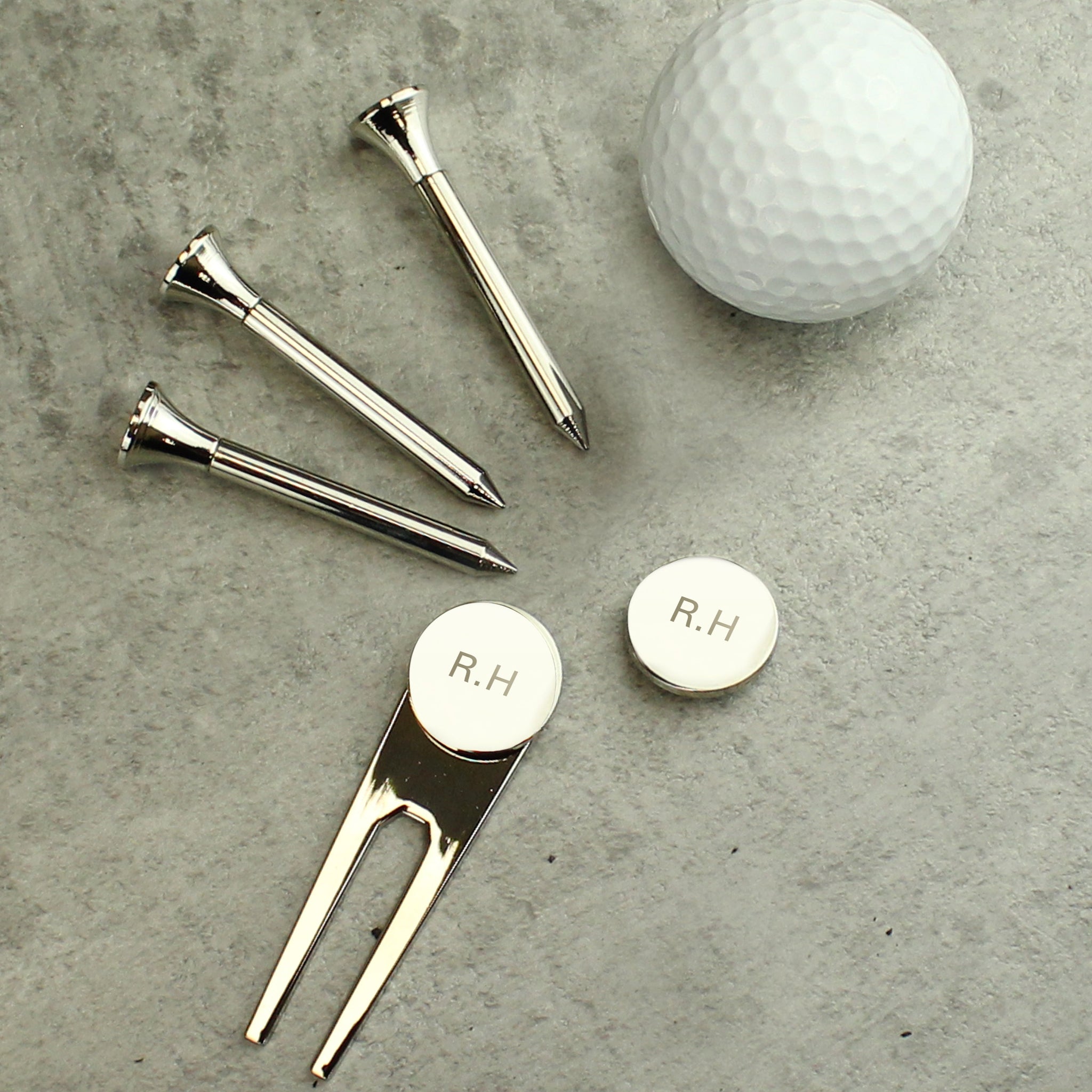 Personalised Golf Set: 2 - Golf Tees & Markers By Gift Moments