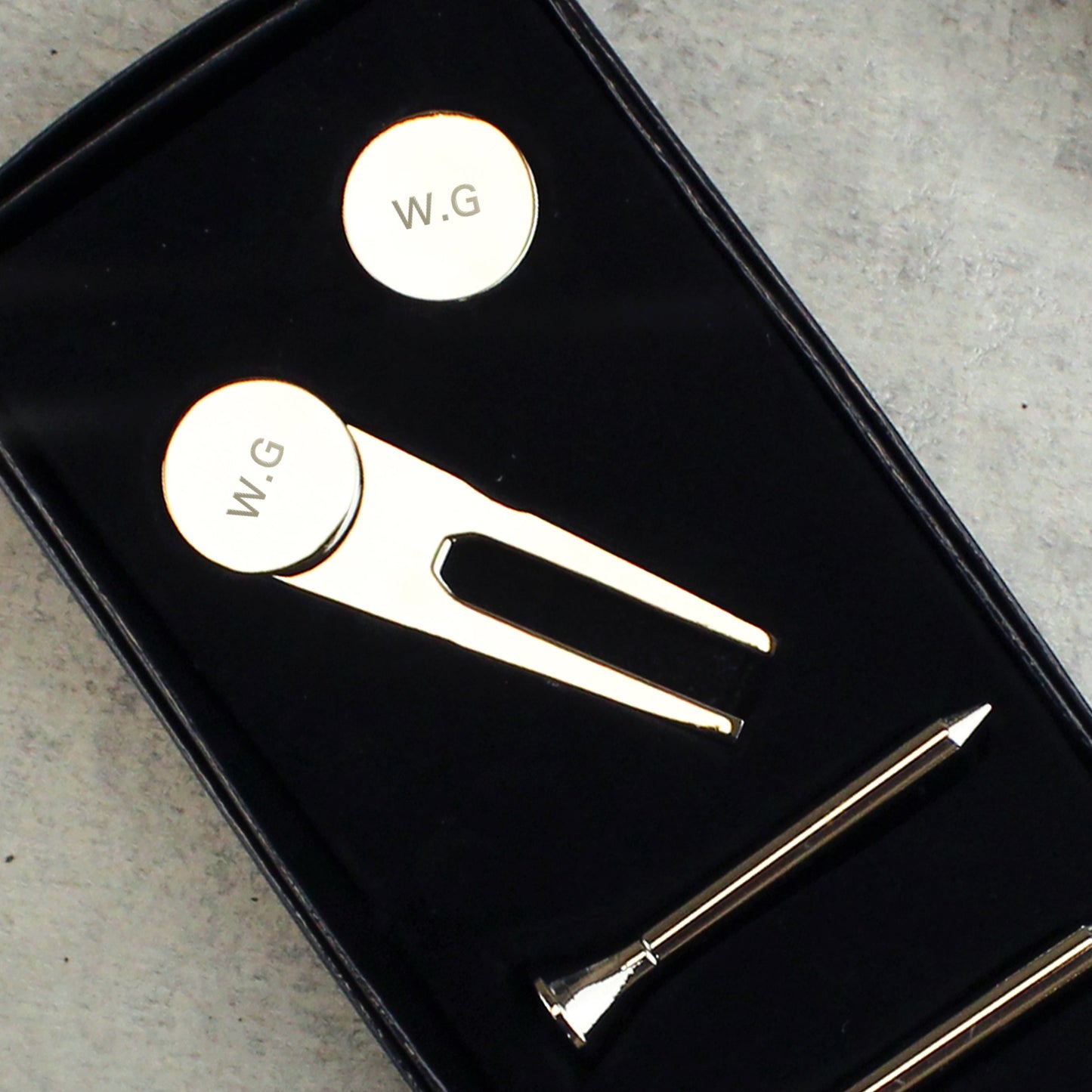 Personalised Golf Set: 4 - Golf Tees & Markers By Gift Moments