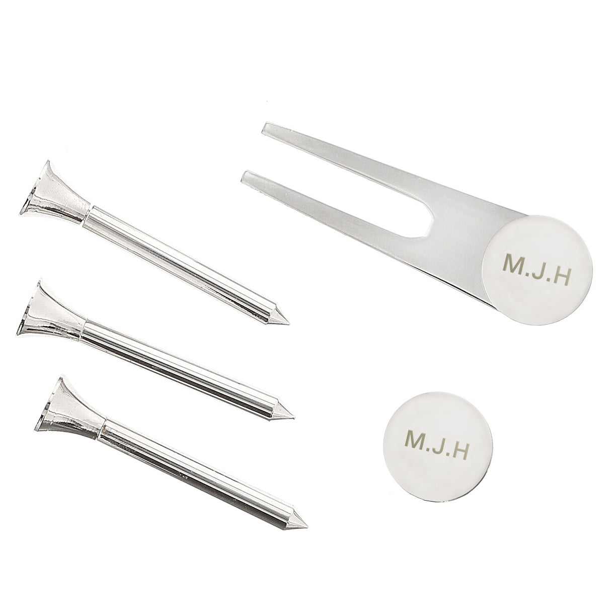 Personalised Golf Set: 5 - Golf Tees & Markers By Gift Moments