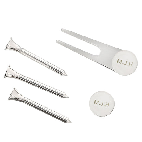 Personalised Golf Set: 5 - Golf Tees & Markers By Gift Moments