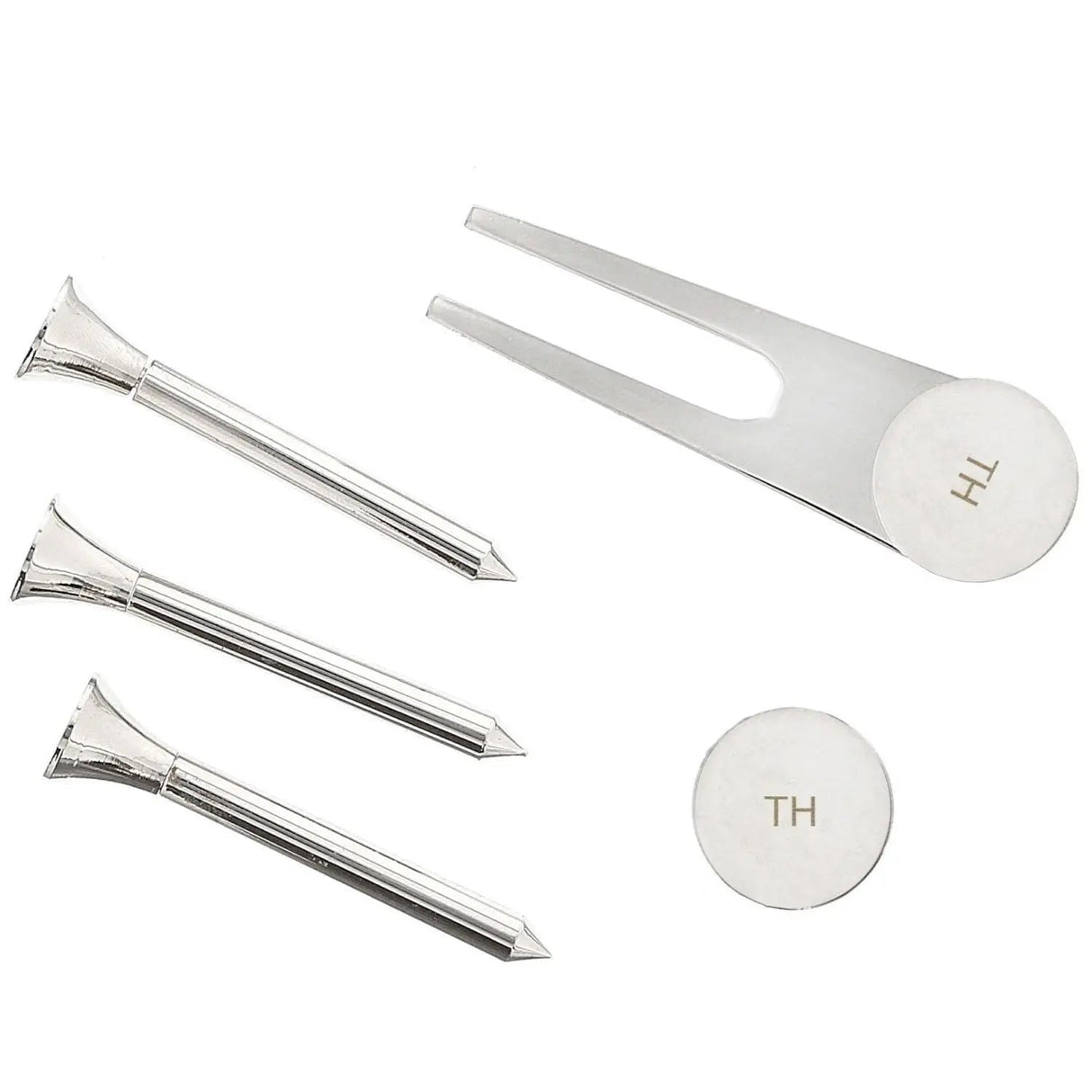 Personalised Golf Set with Custom Engraving: 4 - Golf Tees & Markers By Gift Moments