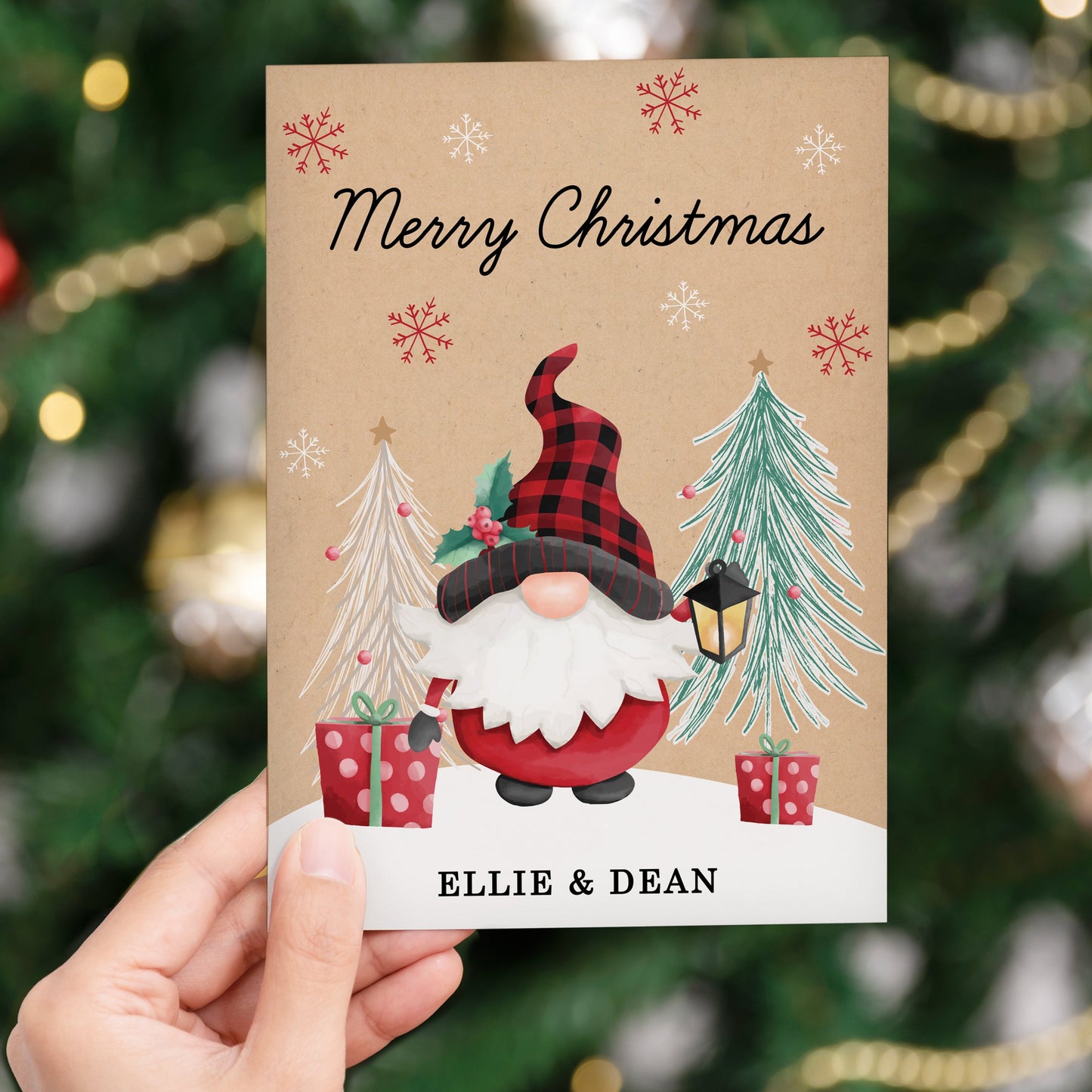 Personalised Gonk Christmas Card: 4 - Greeting Cards By Gift Moments