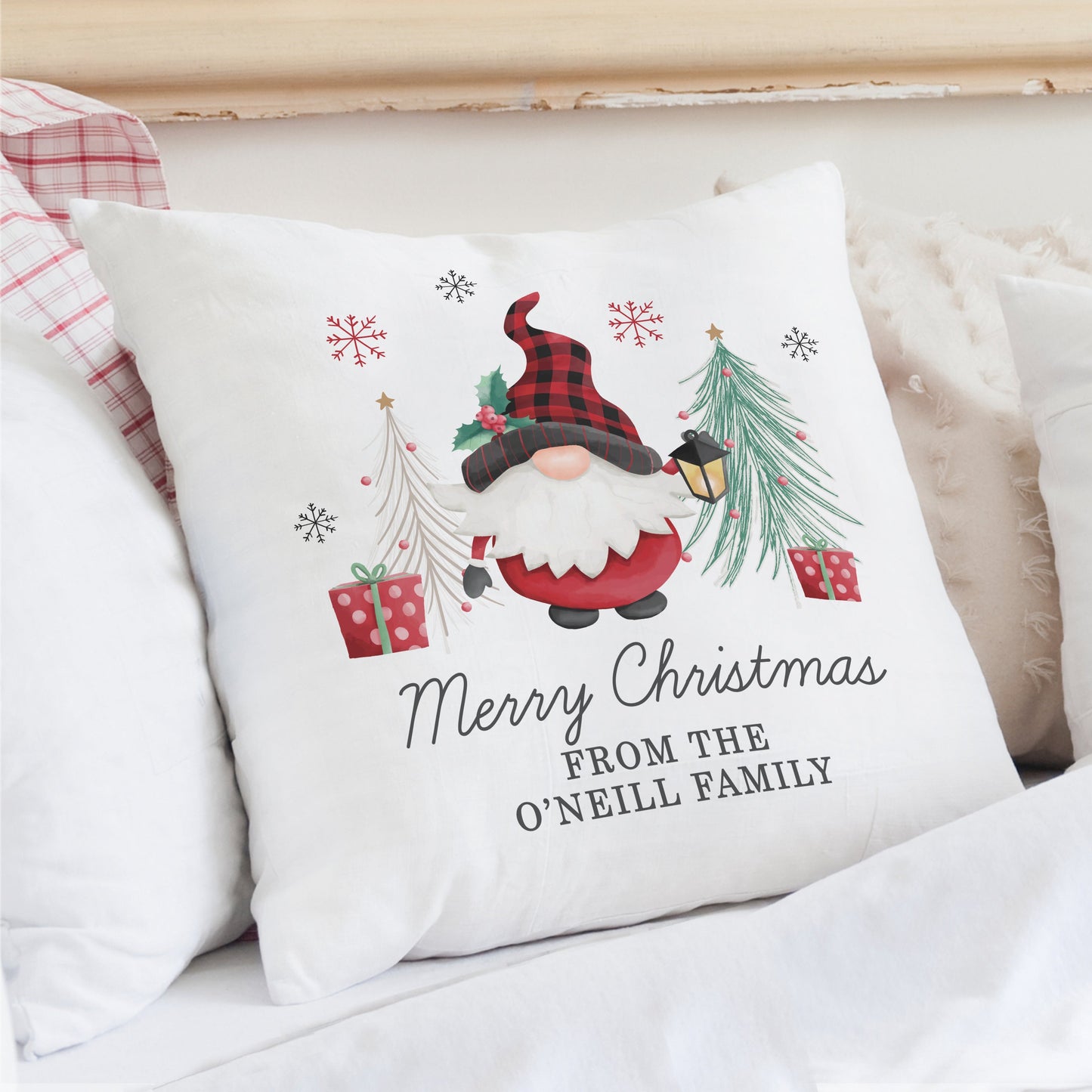 Personalised Gonk Christmas Cushion: 2 - Cushions By Gift Moments