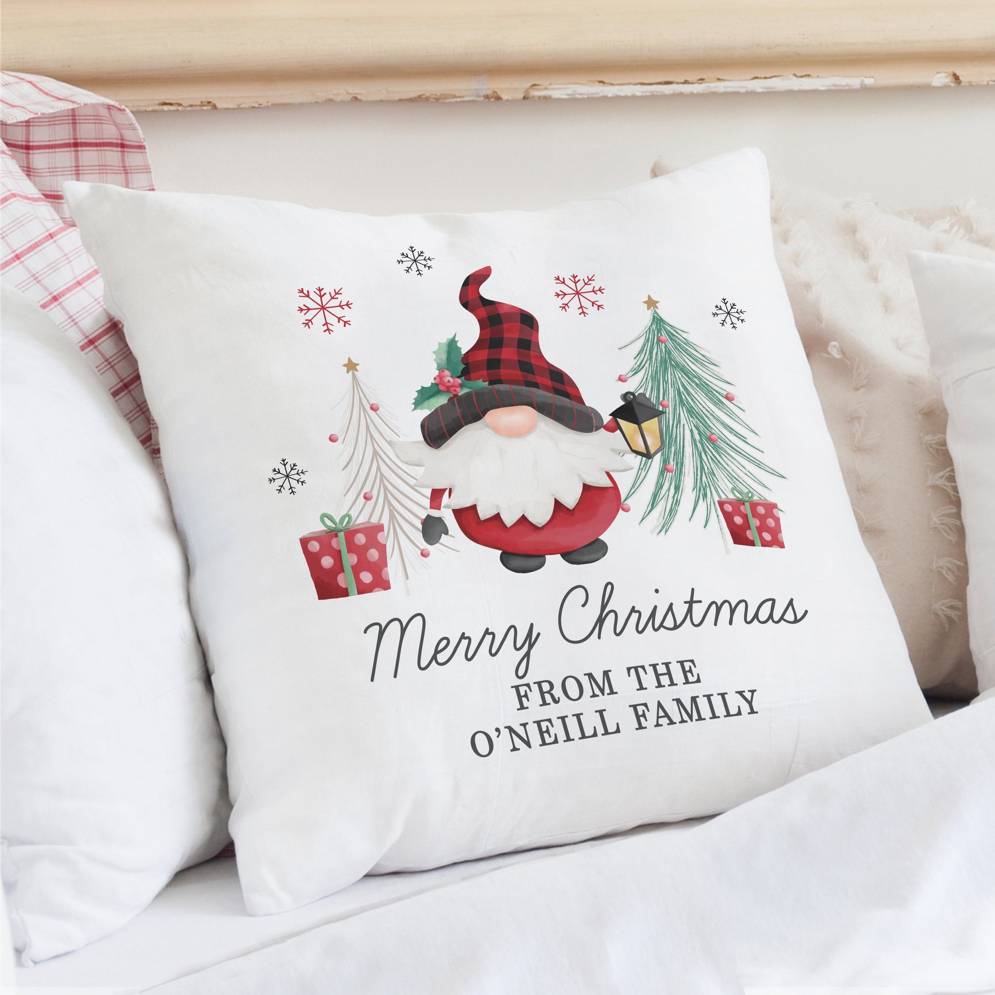 Personalised Gonk Christmas Cushion: 2 - Cushions By Gift Moments