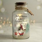 Personalised Gonk Christmas Scene LED Glass Jar - Shop LED Lighting At Gift Moments - 3