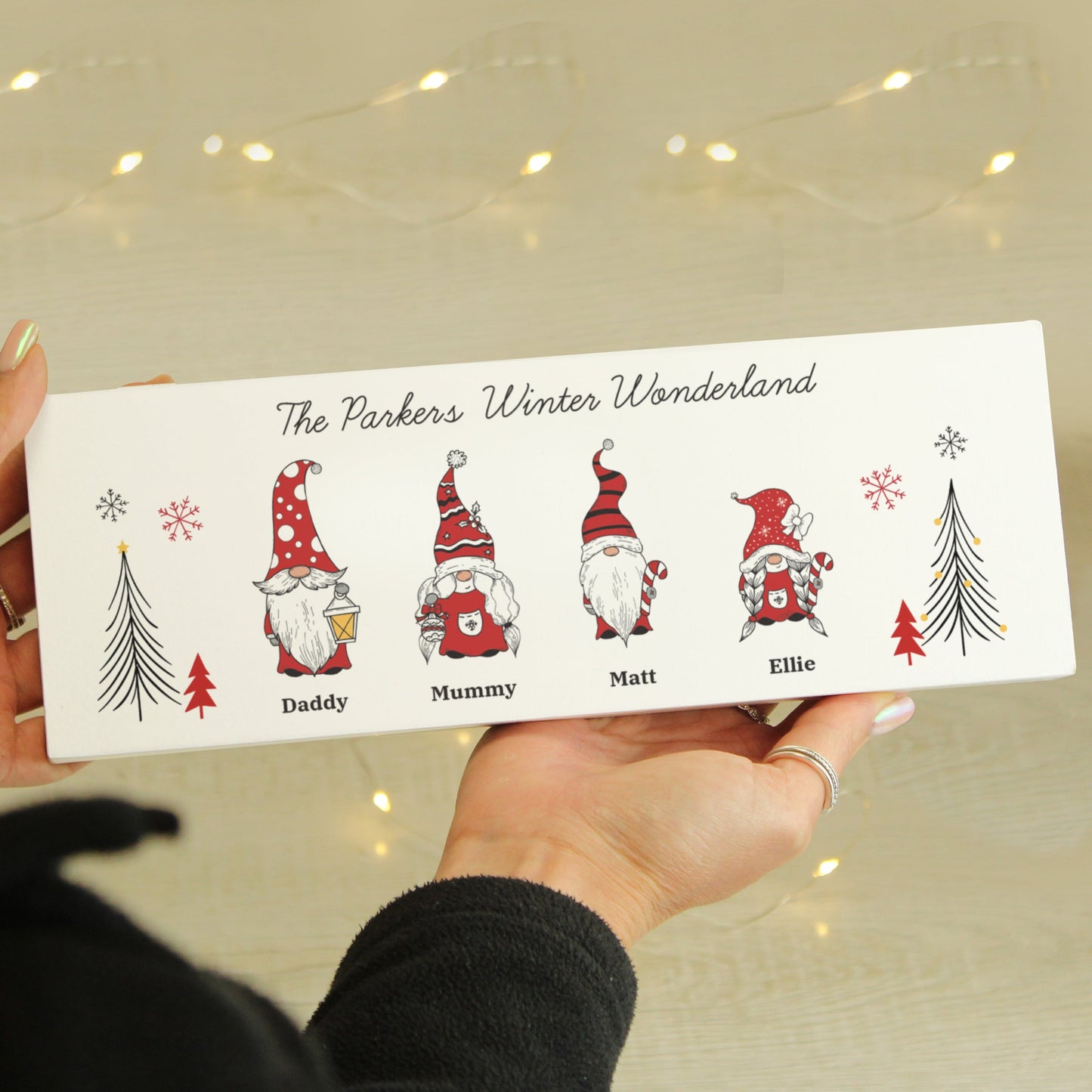 Personalised Gonk Family Mantle Christmas Decoration: 1 - Ornaments By Gift Moments