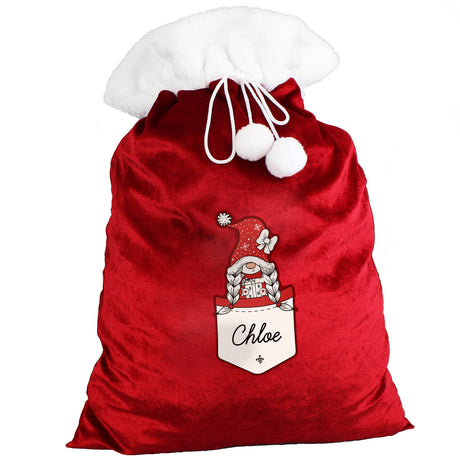 Personalised Gonk Family Red Christmas Sacks: 20 - Christmas Sacks By Gift Moments