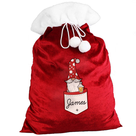 Personalised Gonk Family Red Christmas Sacks: 18 - Christmas Sacks By Gift Moments