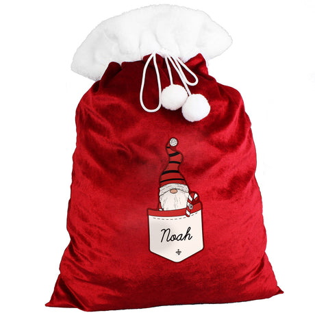 Personalised Gonk Family Red Christmas Sacks: 17 - Christmas Sacks By Gift Moments