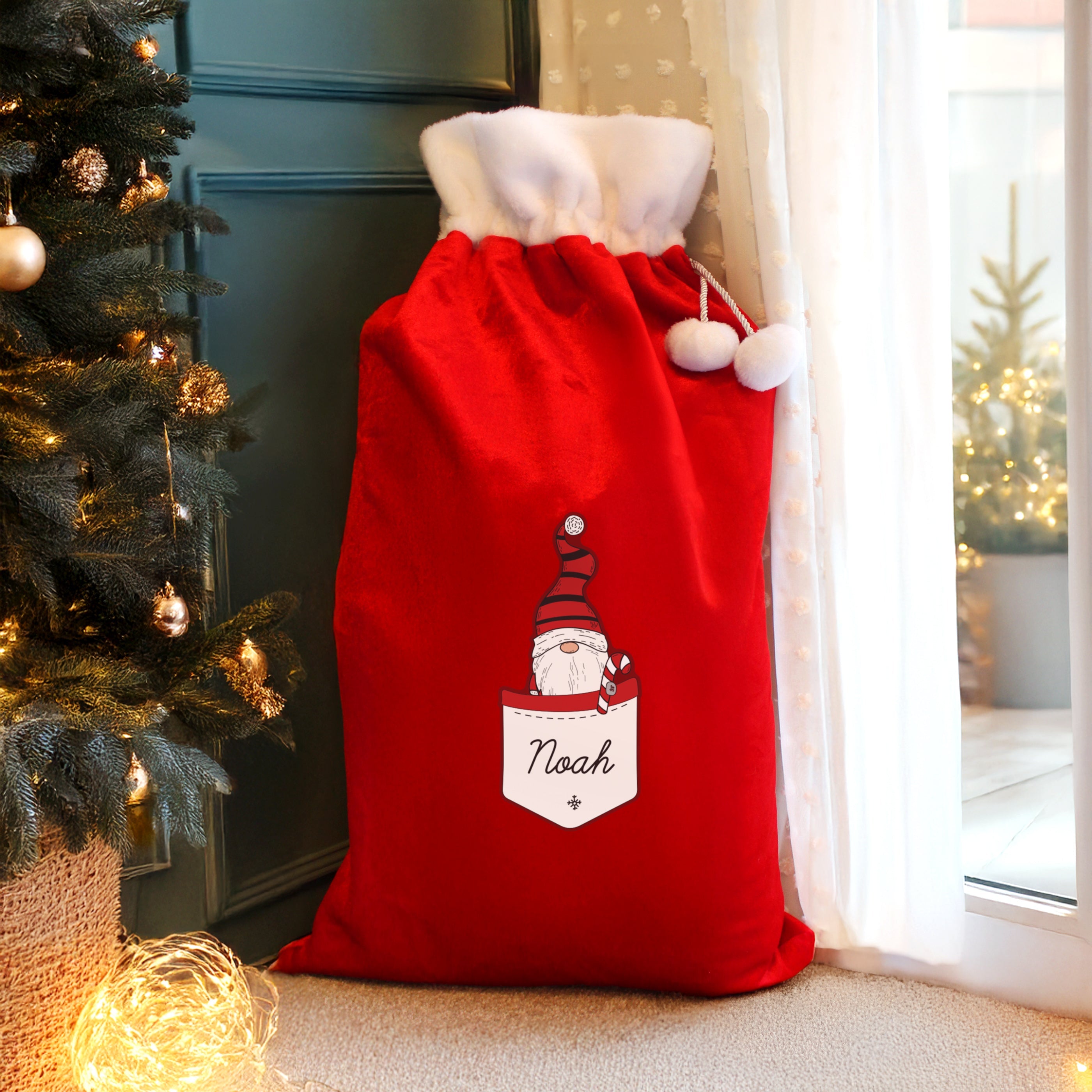 Personalised Gonk Family Red Christmas Sacks - Shop Christmas Sacks At Gift Moments - 4