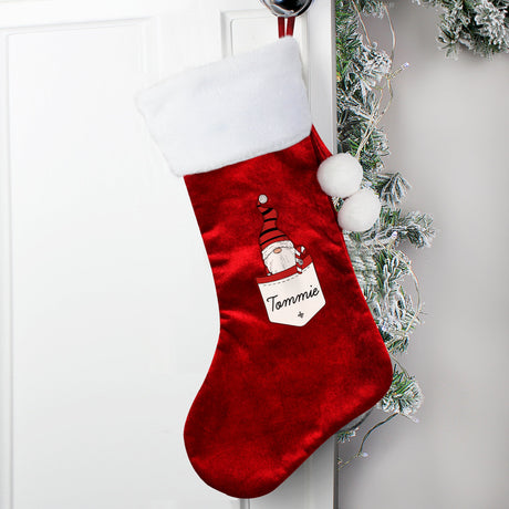 Personalised Gonk Family Red Christmas Stockings: 3 - Christmas Stockings By Gift Moments