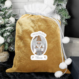 Personalised Gonk Luxury Pom Pom Gold Sack: 3 - Christmas Sacks By Gift Moments