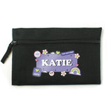 Personalised Good Vibes Black Pencil Case: 5 - Pencil Cases & Sets By Gift Moments