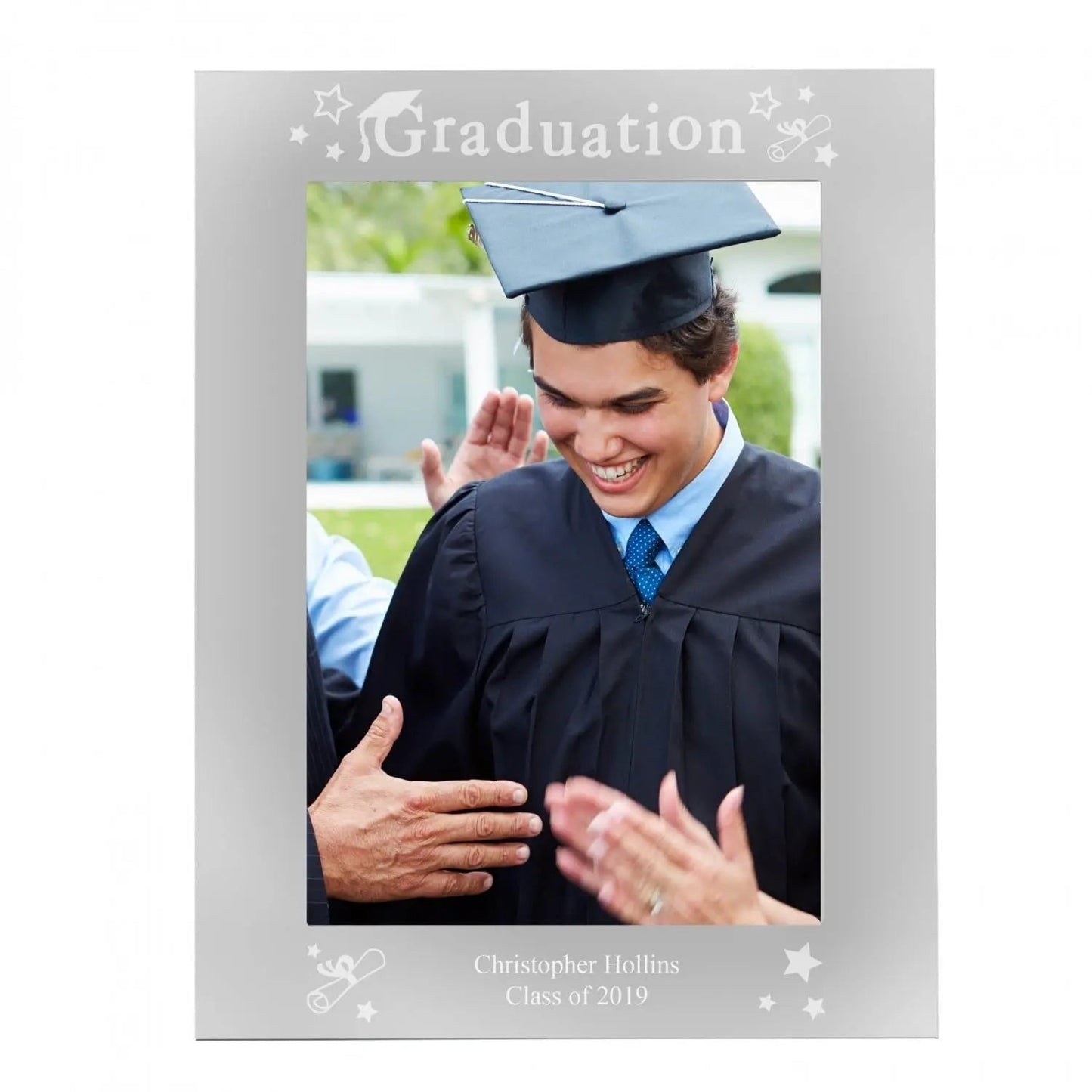 Personalised Graduation 5x7 Silver Photo Frame: 4 - Photo Frames By Gift Moments