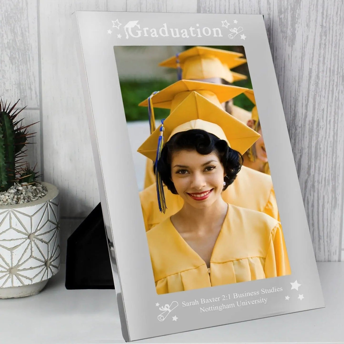 Personalised Graduation 5x7 Silver Photo Frame: 3 - Photo Frames By Gift Moments