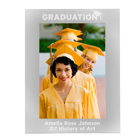 Personalised Graduation 5x7 Silver Photo Frame: 4 - Photo Frames By Gift Moments