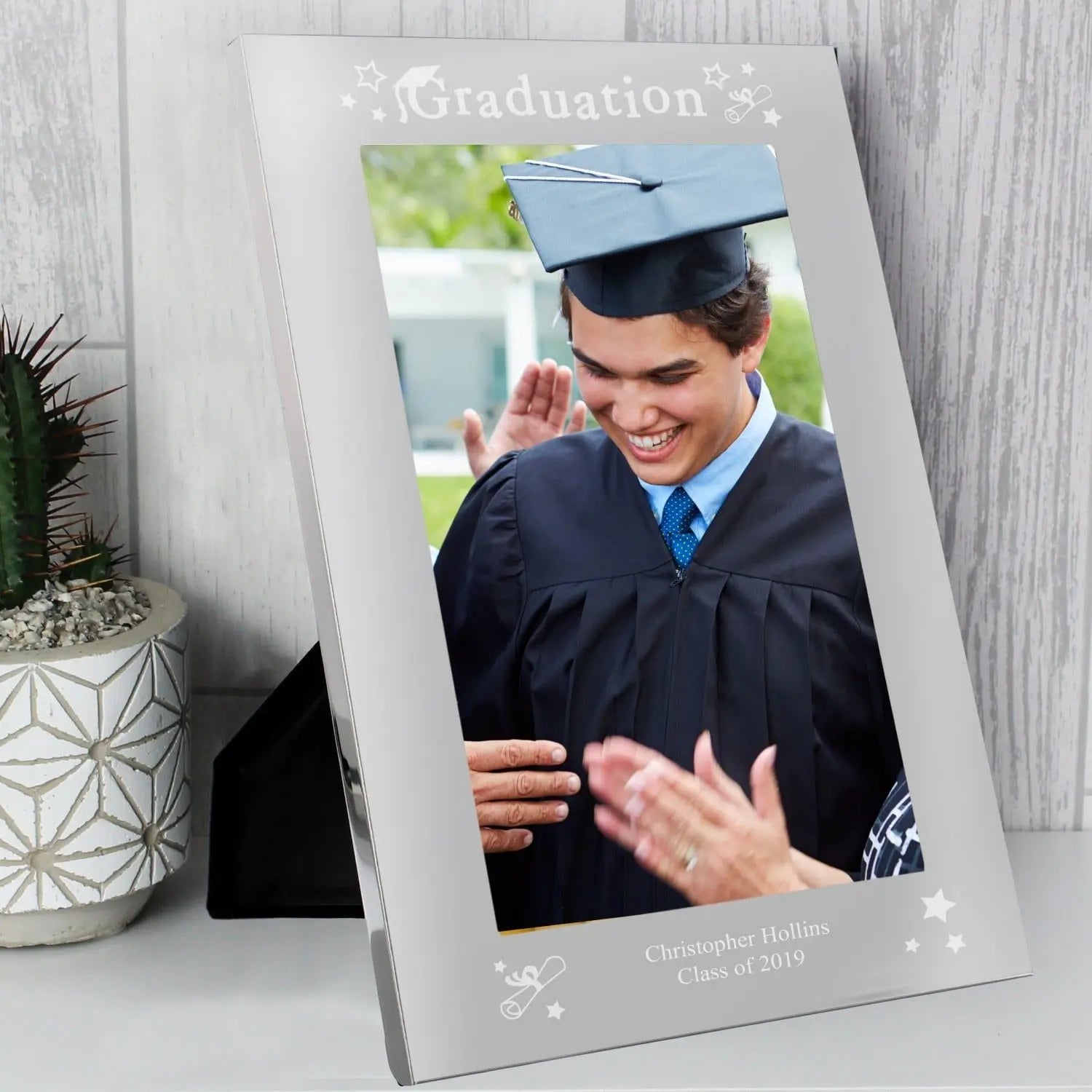 Personalised Graduation 5x7 Silver Photo Frame: 1 - Photo Frames By Gift Moments