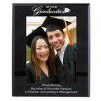 Personalised Graduation Black Glass 5x7 Photo Frame - Shop Photo Frames At Gift Moments - 3
