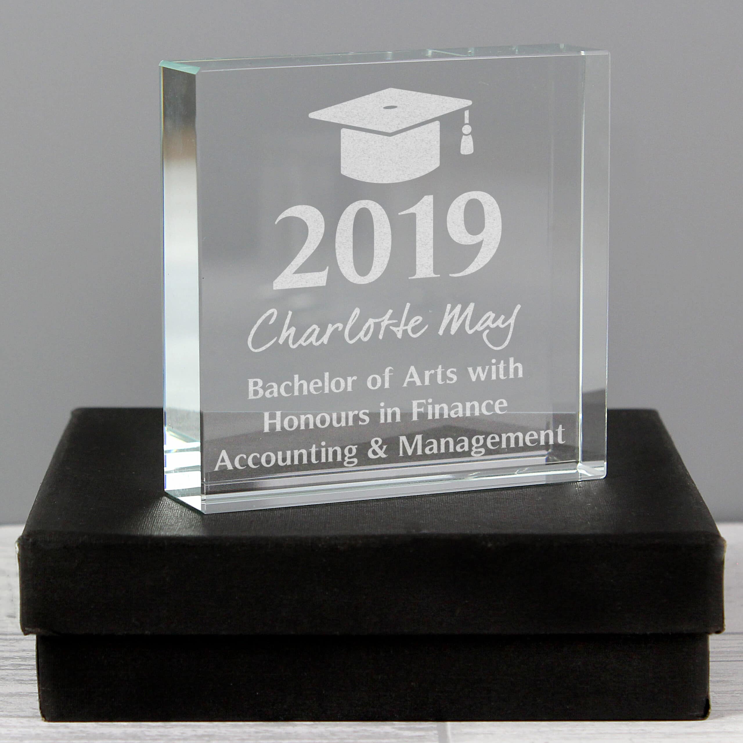 Personalised Graduation Crystal Token - Shop Crystal Tokens At Gift Moments - 4