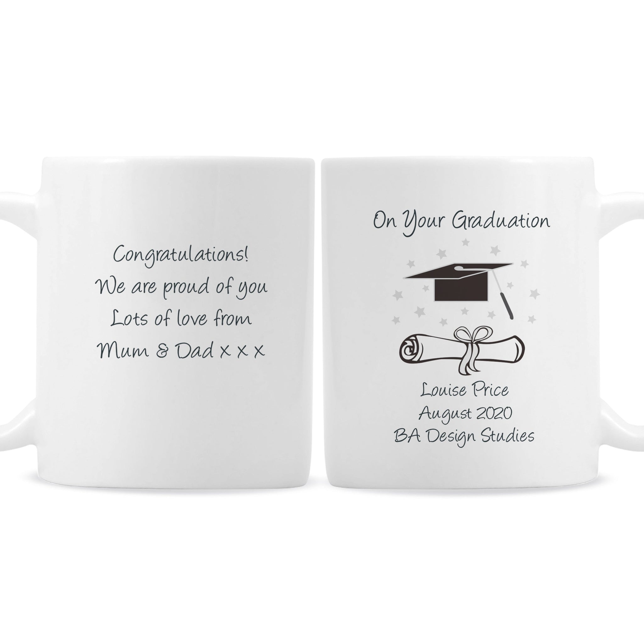 Personalised Graduation Mug: 3 - Mugs By Gift Moments