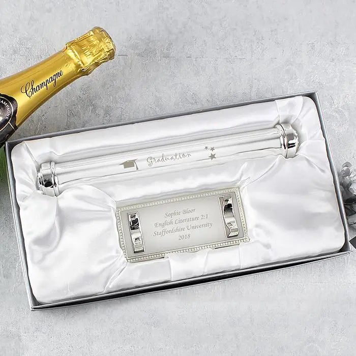Personalised Graduation Silver Plated Certificate Holder - Shop Certificate Holders At Gift Moments - 1