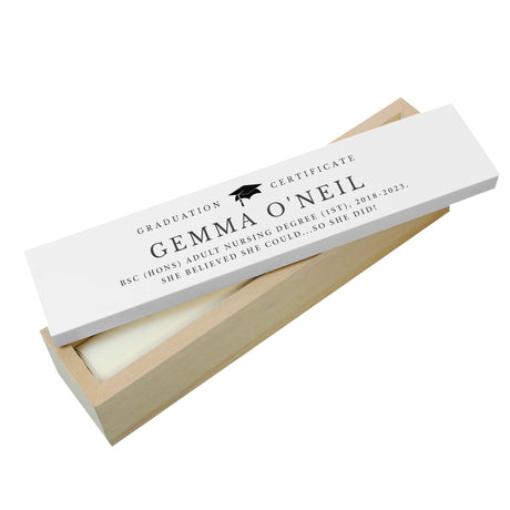 Personalised Graduation Wooden Certificate Holder: 4 - Certificate Holders By Gift Moments