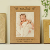 Personalised Grandchild 5x7 Oak Finish Photo Frame: 3 - Photo Frames By Gift Moments