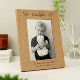 Personalised Grandchild 5x7 Oak Finish Photo Frame: 1 - Photo Frames By Gift Moments
