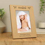 Personalised Grandchild 5x7 Oak Finish Photo Frame: 2 - Photo Frames By Gift Moments