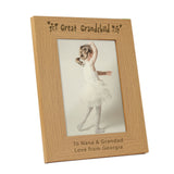 Personalised Great Grandchild 5x7 Oak Finish Photo Frame: 4 Photo Frames By Gift Moments