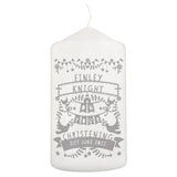 Personalised Grey Papercut Style Pillar Candle: 3 - Candles By Gift Moments