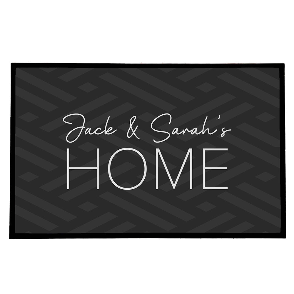 Personalised Grey Pattern Doormat: 2 - Doormats By Gift Moments