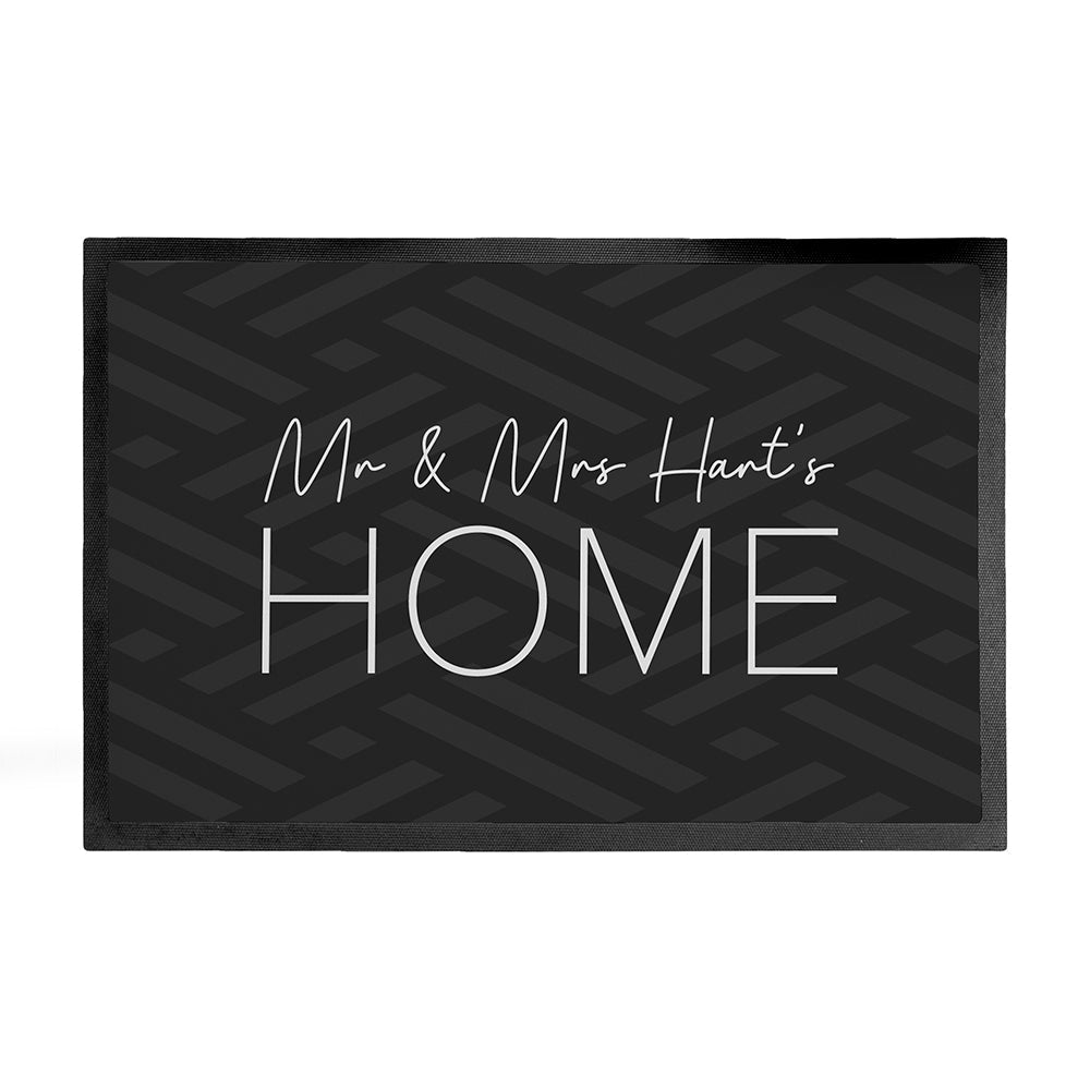 Personalised Grey Pattern Doormat: 7 - Doormats By Gift Moments