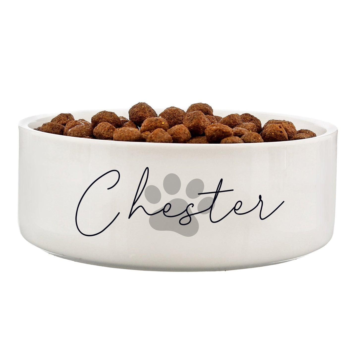 Personalised Grey Paw Print Name 14cm Medium Pet Bowl: 4 - Pet Products By Gift Moments