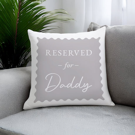 Personalised Grey Reserved For Cushion: 3 - Cushions By Gift Moments