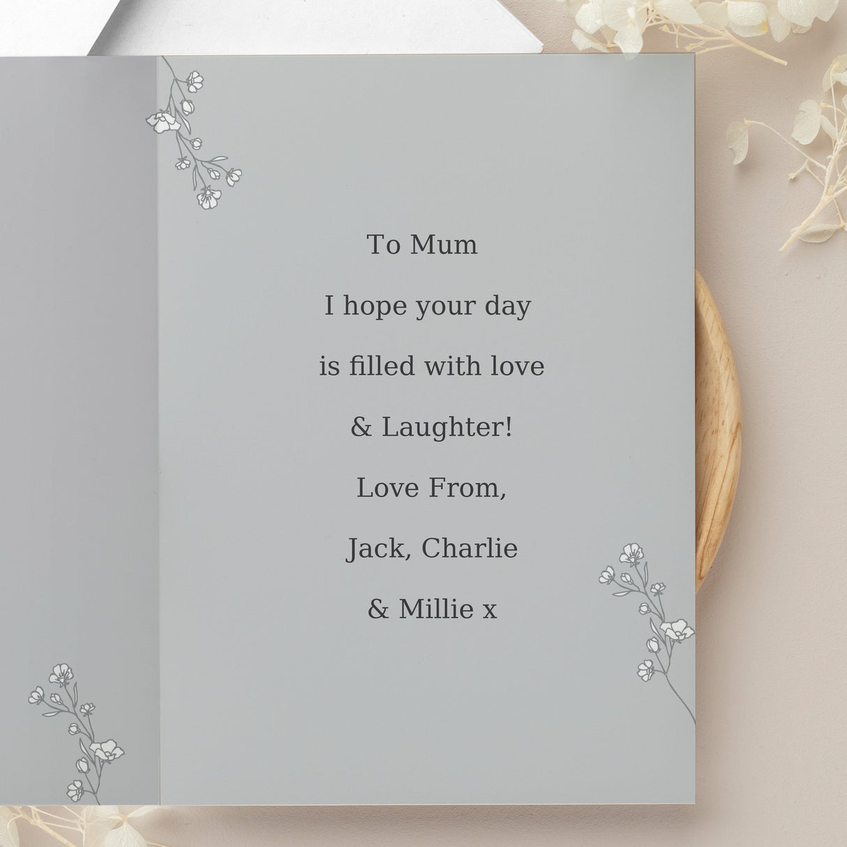 Personalised Grey Snapshot Photo Upload Greeting Card: 4 - Greeting Cards By Gift Moments