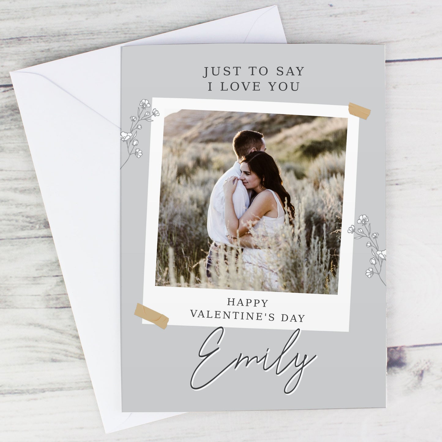 Personalised Grey Snapshot Photo Upload Greeting Card: 6 - Greeting Cards By Gift Moments